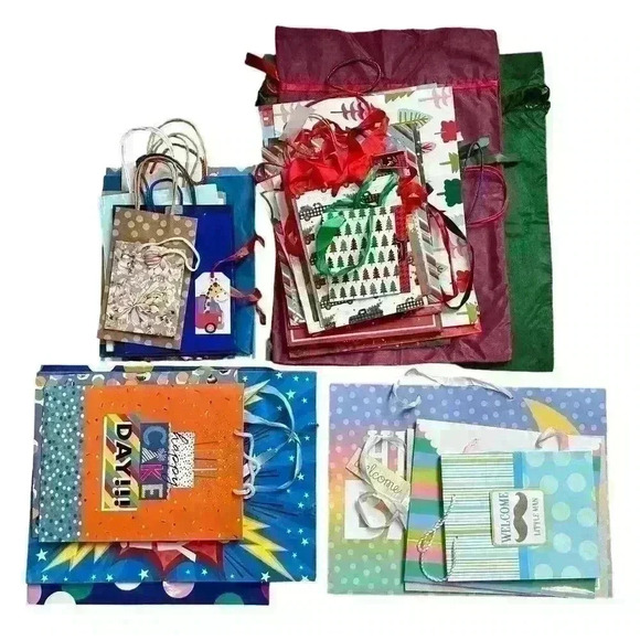 5 POUNDS 42 Pcs Gift Bags For All Occasions — Birthday Baby Shower Christmas - Picture 1 of 16